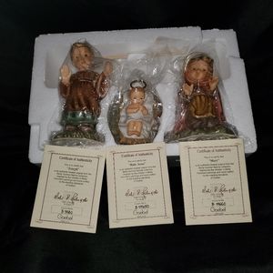 Berta Hummel Studio Goebel 1996 Joseph Mary Baby Jesus Nativity Figurines